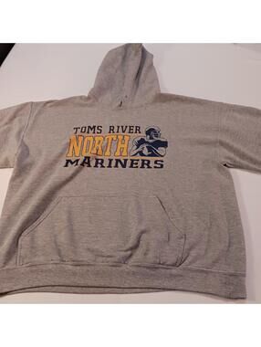 Gildan Toms River North Mariners Men's Gray Sweatshirt Hoodie Pullover Size XL